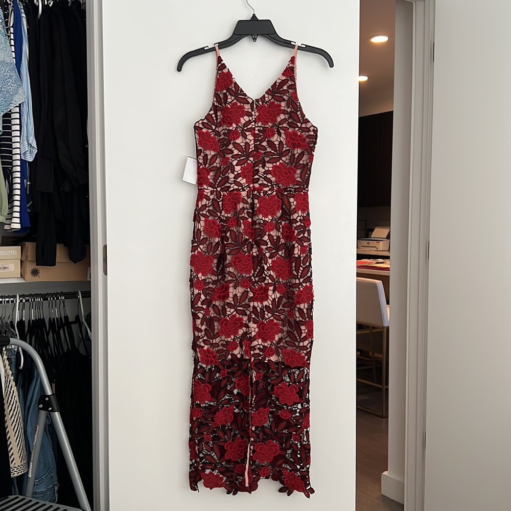 Dress the Population Aurora dress in garnet/nude - Picture 2 of 2